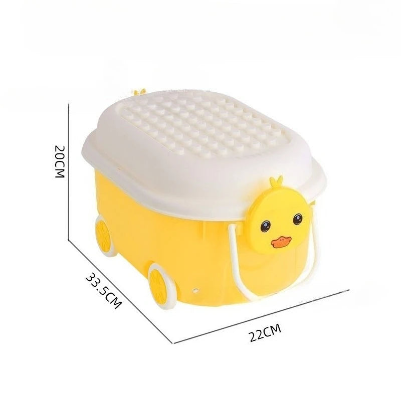 Boîte de rangement de jouets de dessin animé, organisateur pour enfants, boîte de rangement de vêtements de collation à la maison, boîtes de rangement en plastique multifonctions de grande capacité