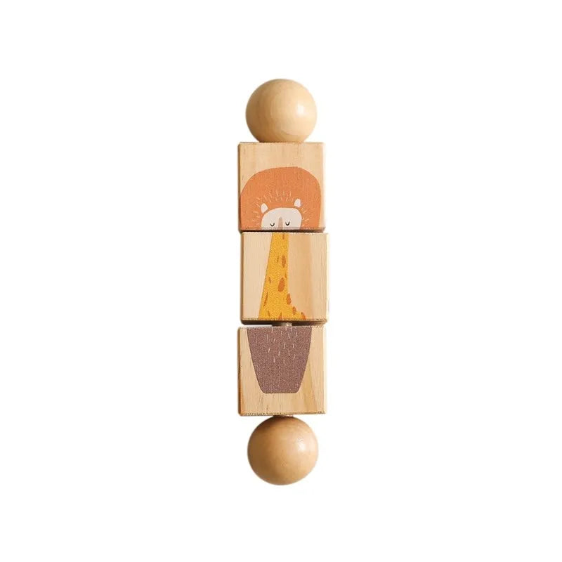 Hochet en bois pour bébé de 0 à 12 mois, jouet de développement manuel, capacité de développement, jouet apaisant pour nouveau-né, Puzzle rotatif, jouet éducatif