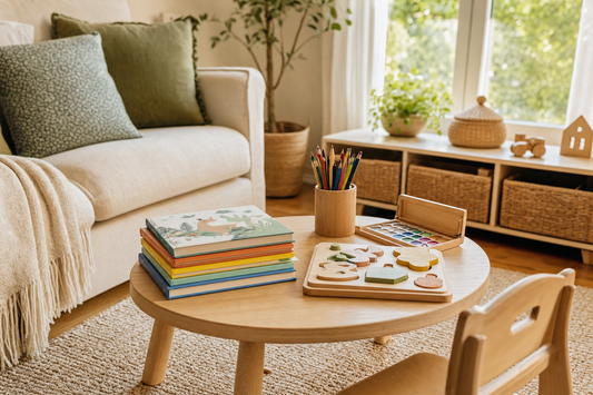 Livres, puzzles et matériel créatif comme alternatives aux écrans