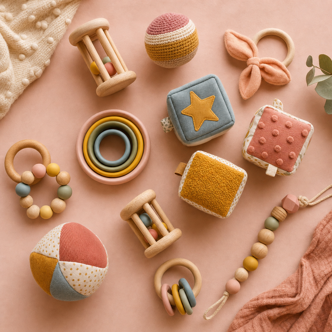 Jouets d'éveil Montessori pour bébé 0 à 12 mois