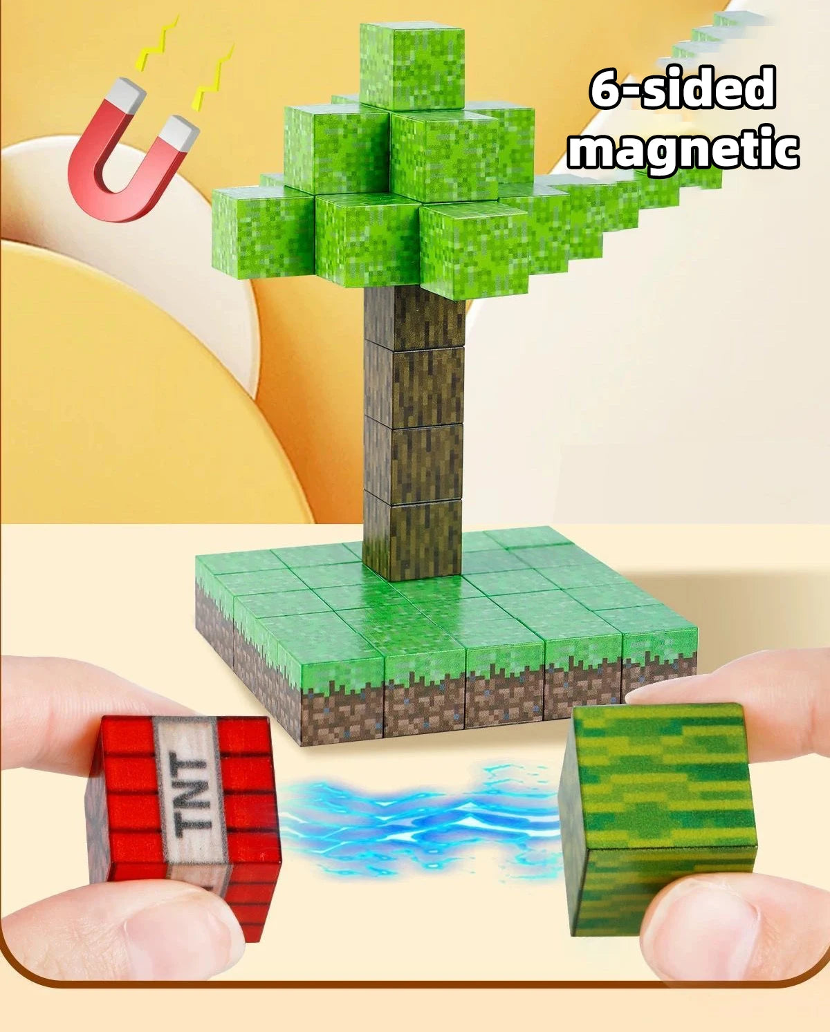 Blocs de construction magnétiques, coffret de rangement de jouets, jouets d'assemblage DIY pour enfants, blocs de construction pour jouer avec des tables