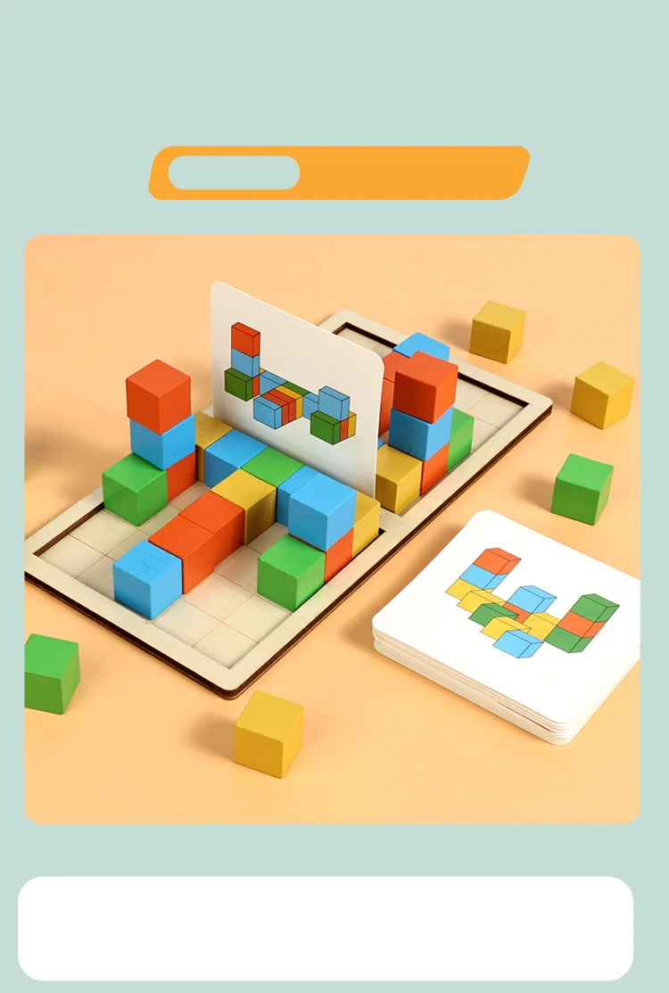 Jeu de construction en bois pour deux joueurs, entraînement à la concentration et à la logique, jeu de société interactif, puzzle spatial tridimensionnel