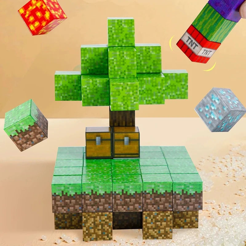 Blocs de construction magnétiques, coffret de rangement de jouets, jouets d'assemblage DIY pour enfants, blocs de construction pour jouer avec des tables