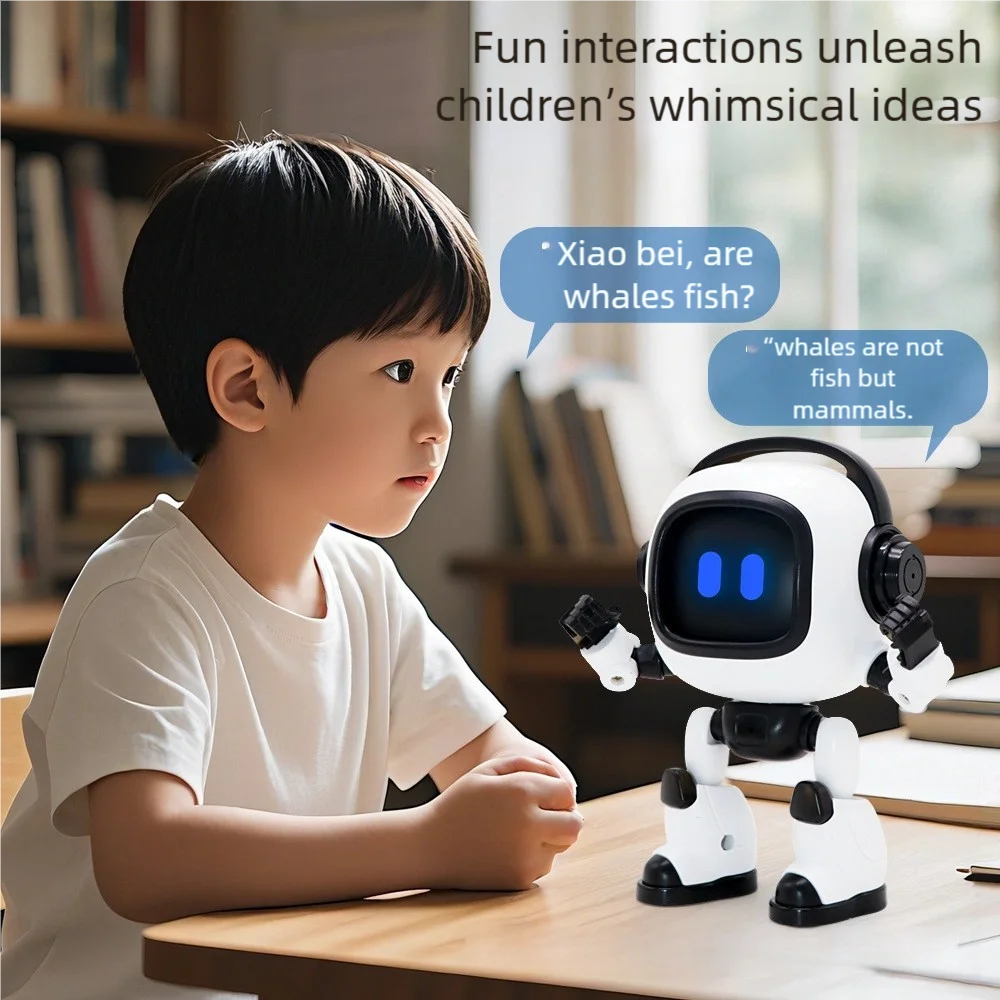 Robots AI-jouets éducatifs interactifs intelligents pour enfants et adultes, robots d'apprentissage à commande vocale avec éclairage et