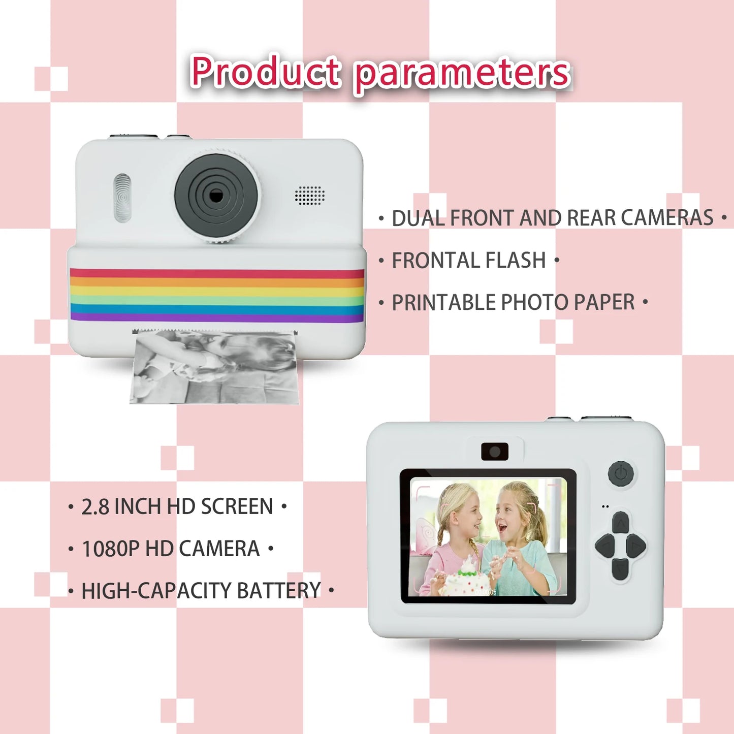 Appareil photo numérique pour enfants avec Mini imprimante Portable thermique impression instantanée PHOTO KID