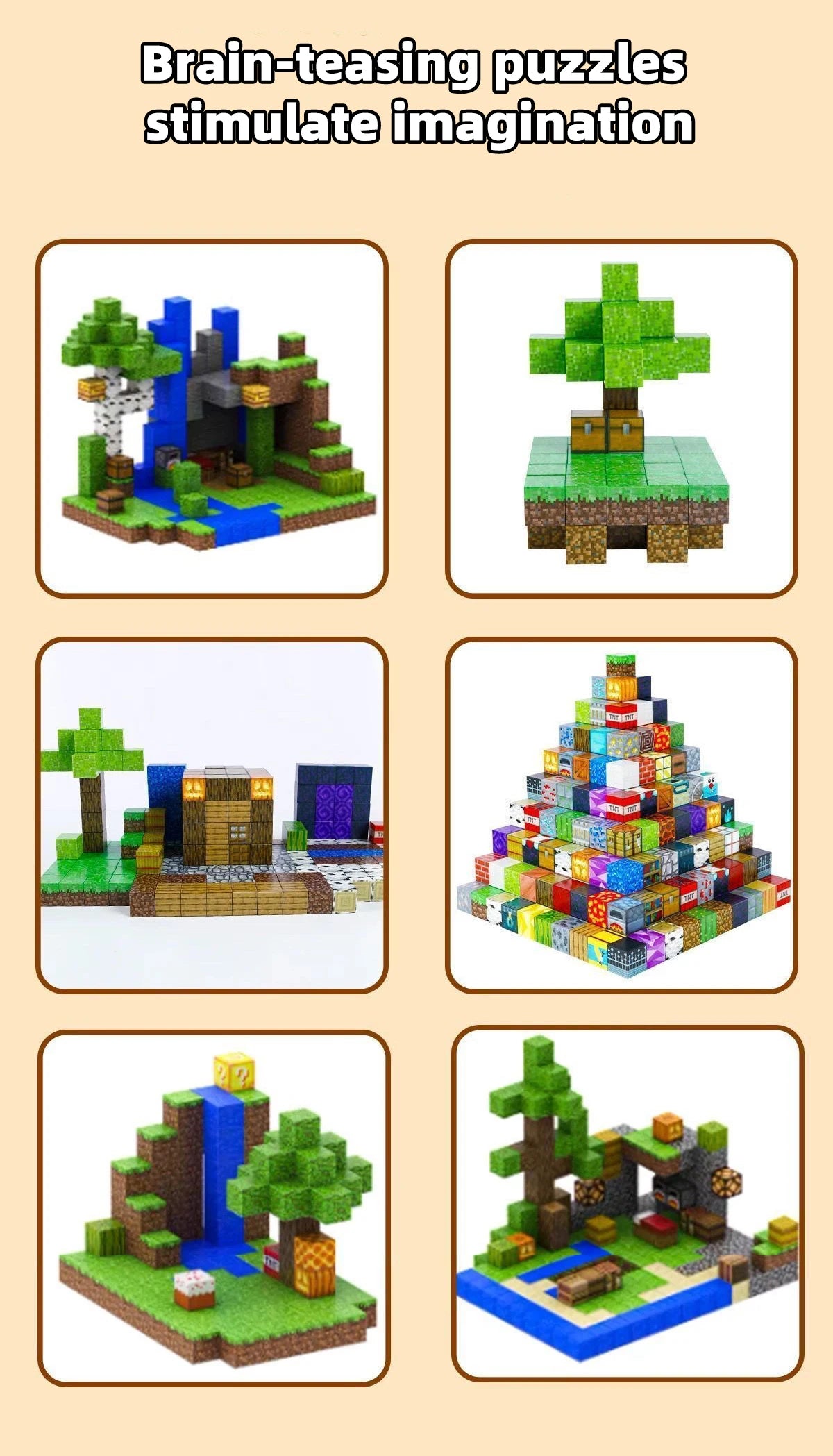 Blocs de construction magnétiques, coffret de rangement de jouets, jouets d'assemblage DIY pour enfants, blocs de construction pour jouer avec des tables