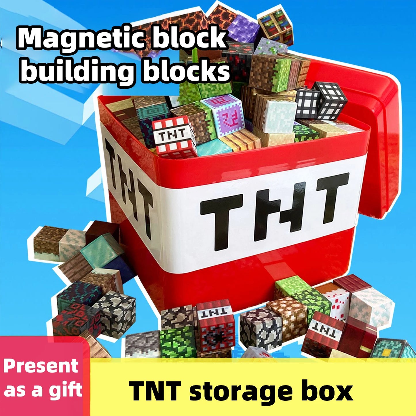 Blocs de construction magnétiques, coffret de rangement de jouets, jouets d'assemblage DIY pour enfants, blocs de construction pour jouer avec des tables