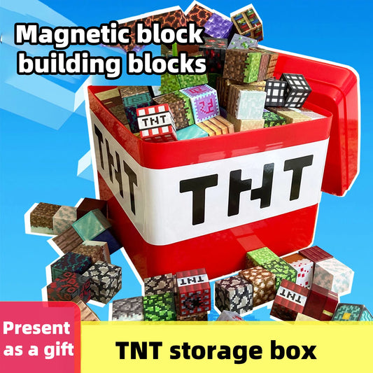 Blocs de construction magnétiques, coffret de rangement de jouets, jouets d'assemblage DIY pour enfants, blocs de construction pour jouer avec des tables