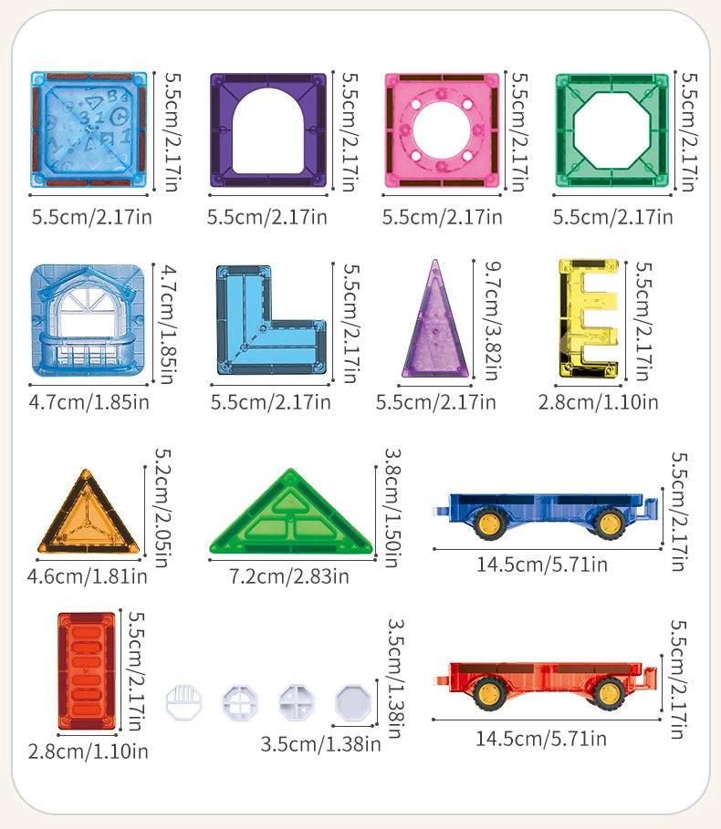 Carreaux magnétiques pour enfants âgés de 3 à 5 à 4 à 8 ans, jouets magnétiques pour 3 4 5 6 7 8 ans et plus, garçons et filles, blocs de construction magnétiques préscolaires