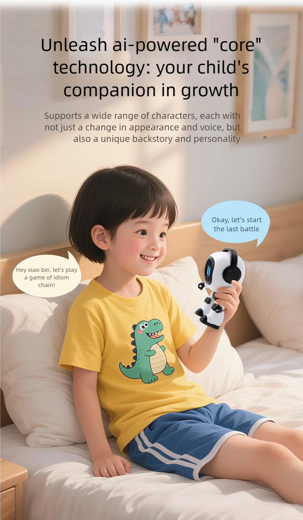 Robots AI-jouets éducatifs interactifs intelligents pour enfants et adultes, robots d'apprentissage à commande vocale avec éclairage et
