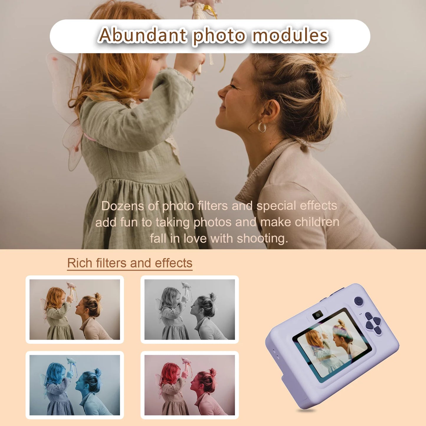 Appareil photo numérique pour enfants avec Mini imprimante Portable thermique impression instantanée PHOTO KID