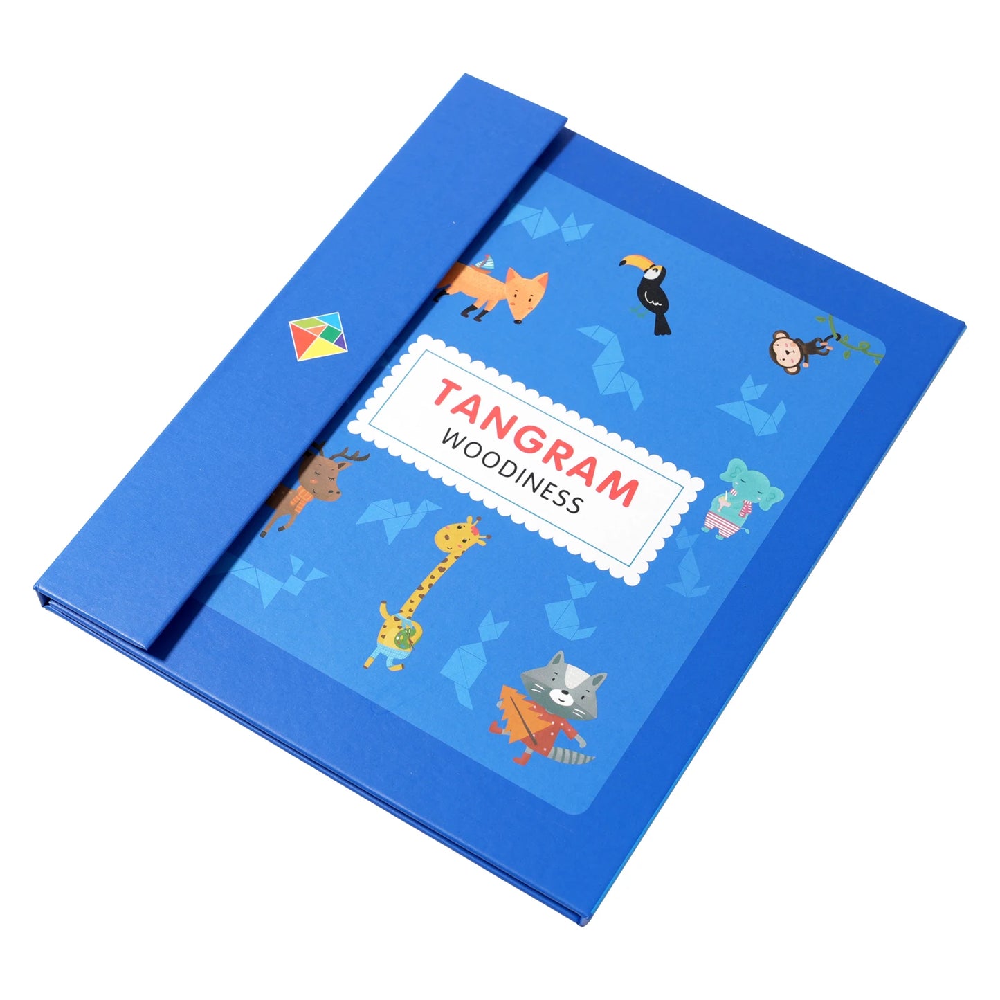 Jeu de puzzle magnétique en bois Tangram Block pour enfants - Puzzle d'intelligence éducative Montessori Cadeau pour enfants