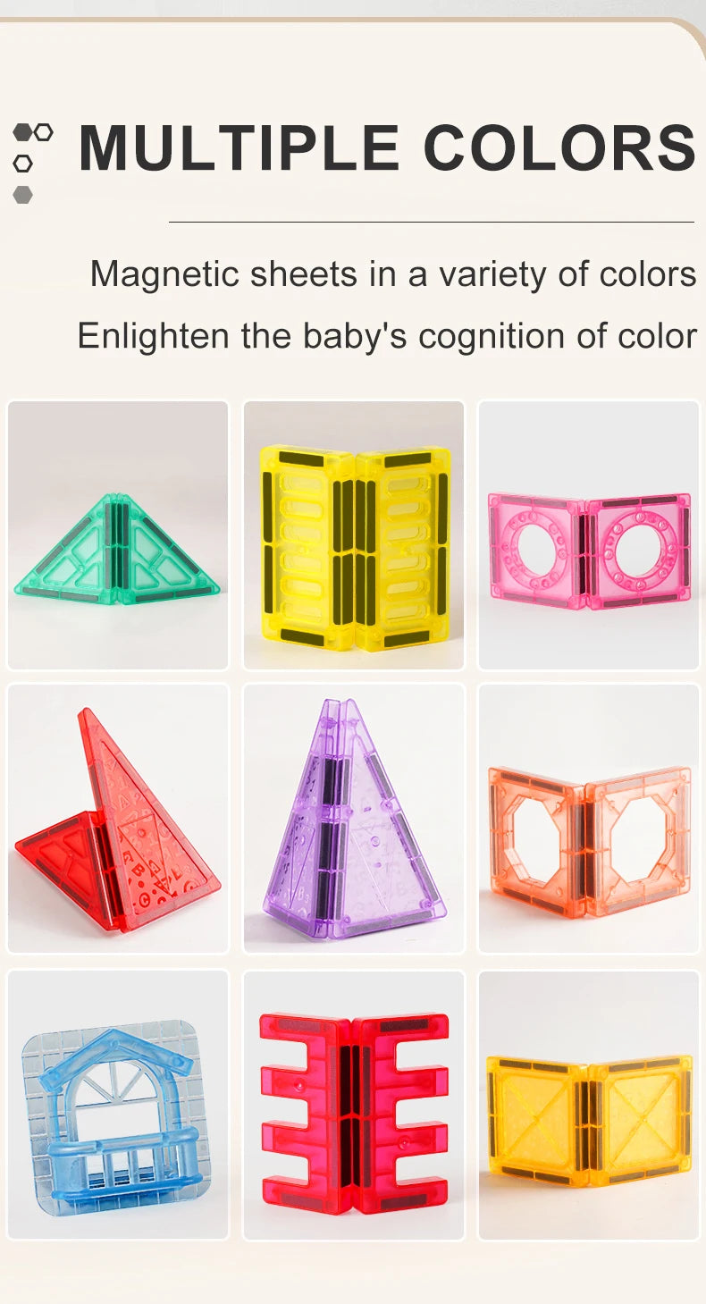 Carreaux magnétiques pour enfants âgés de 3 à 5 à 4 à 8 ans, jouets magnétiques pour 3 4 5 6 7 8 ans et plus, garçons et filles, blocs de construction magnétiques préscolaires