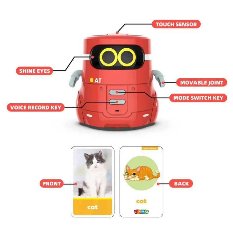 Nouveau robot interactif intelligent AI, détection tactile, message vocal, jouets électriques éducatifs pour enfants, éducation précoce