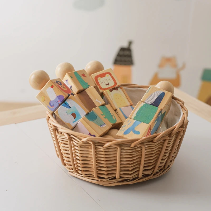 Hochet en bois pour bébé de 0 à 12 mois, jouet de développement manuel, capacité de développement, jouet apaisant pour nouveau-né, Puzzle rotatif, jouet éducatif