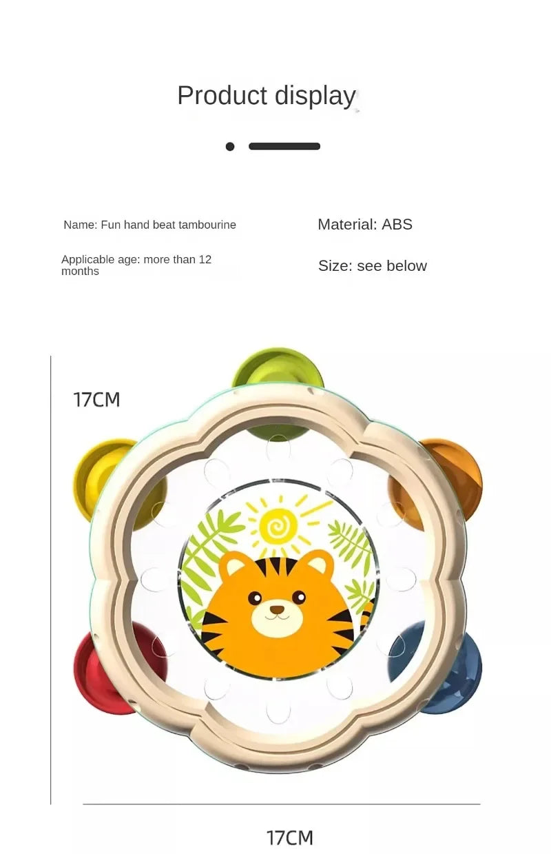 Instruments de musique pour bébé, jouets à tambour, jouets d'apprentissage Montessori pour tout-petits de 1 à 3 ans, développement précoce des mains, jouets musicaux interactifs
