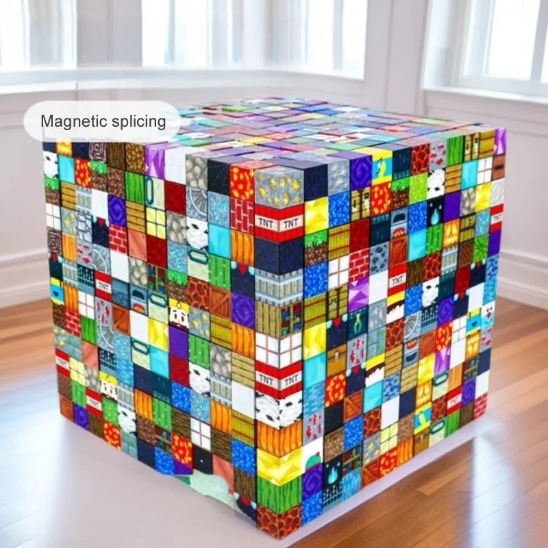 50-400 pièces Mine bloc de construction magnétique monde aimant Cube ensemble pour garçons filles enfant bricolage modèle enfants jouet sensoriel cadeau de noël