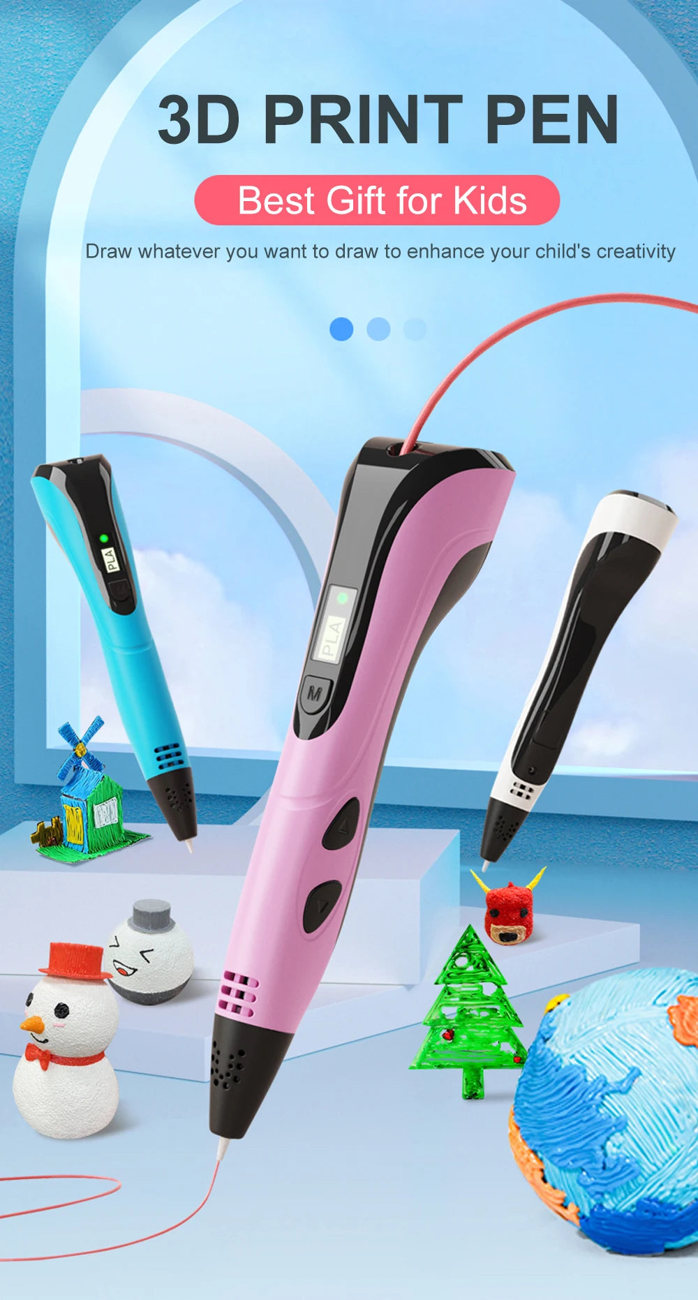 Stylo 3D avec filaments PLA