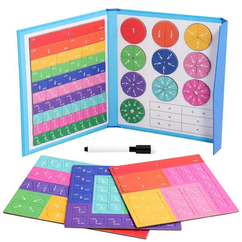 Puzzle en bois Tangram magnétique, livre, jouets éducatifs pour enfants, bébé enfant, Portable, apprentissage de l'intelligence Montessori