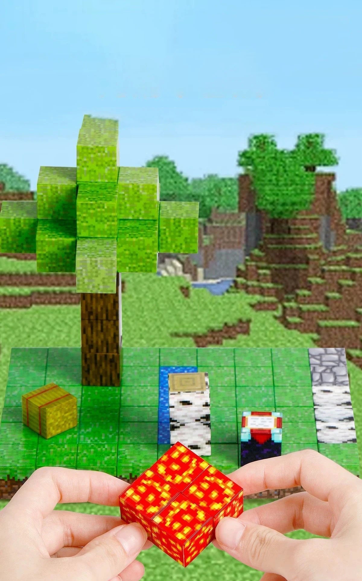 Blocs de construction magnétiques, coffret de rangement de jouets, jouets d'assemblage DIY pour enfants, blocs de construction pour jouer avec des tables